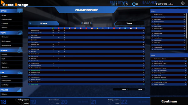 Open Wheel Manager game for Linux 1