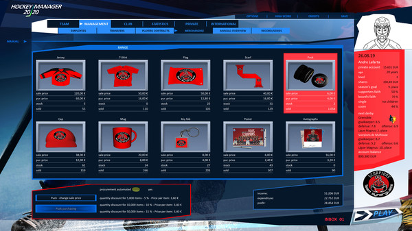 Скриншот из Hockey Manager 20|20