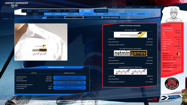 Скриншот из Hockey Manager 20|20