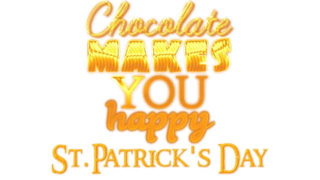 Chocolate makes you happy: St.Patrick's Day Logo