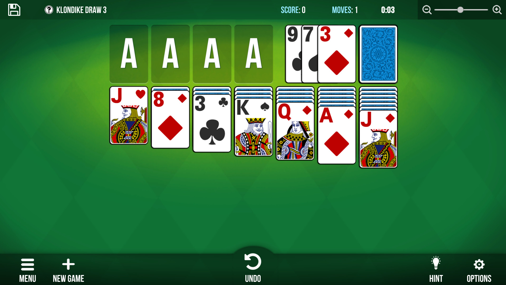 spider solitaire bliss one turn klondike solitaire