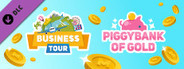Business tour. Piggybank of gold