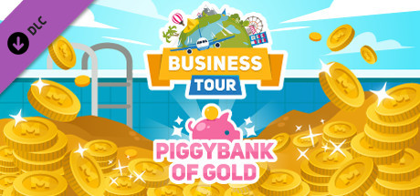 Business tour. Piggybank of gold cover art