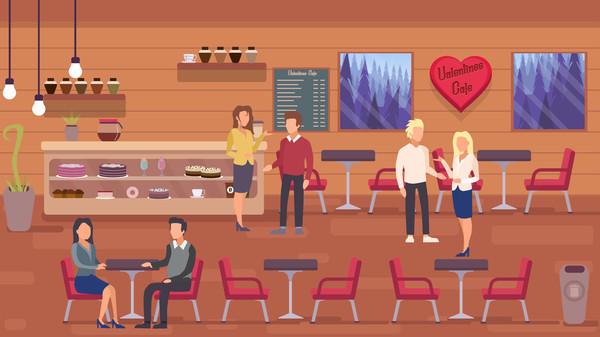 Valentines Cafe game for windows Pc 1