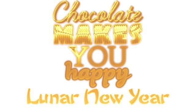 Chocolate makes you happy: Lunar New Year Logo