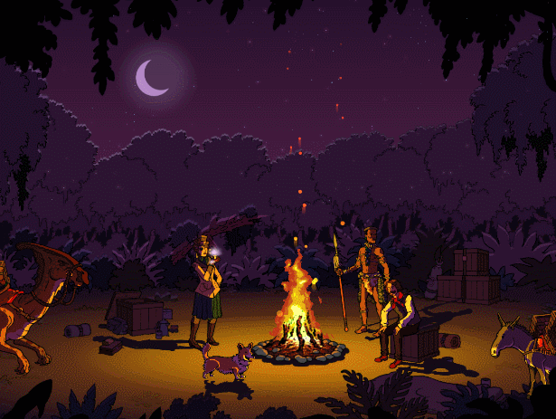 campfire scene