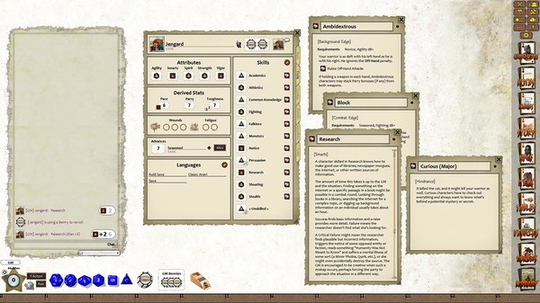 Скриншот из Fantasy Grounds - Savage Worlds Adventure Edition (SWADE)