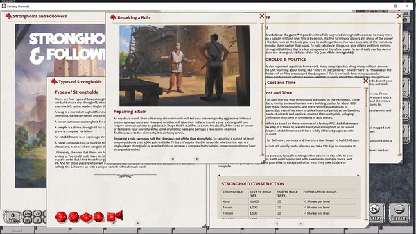 Скриншот из Fantasy Grounds - Strongholds & Followers (5E)