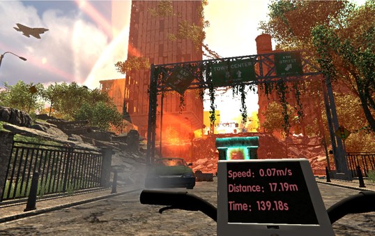 VR health care (aerobic exercise): VR sport and cycling in Maya gardens game for Linux 1