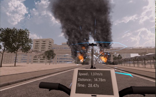 VR health care (aerobic exercise): VR sport and cycling in Maya gardens for linux