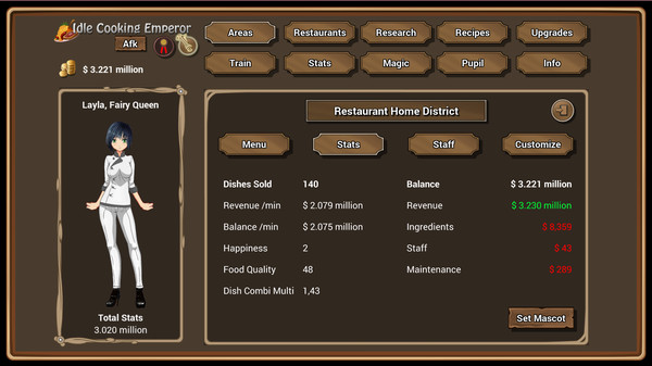Скриншот из Idle Cooking Emperor