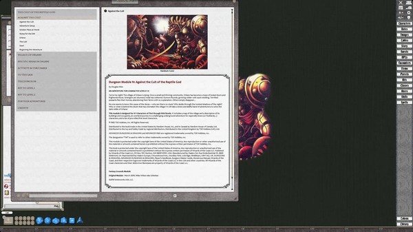 Скриншот из Fantasy Grounds - D&D Classics: N1 Against the Cult of the Reptile God (2E)