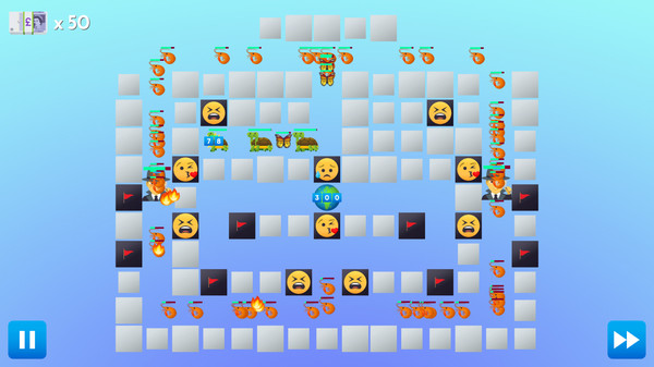 Скриншот из Emoji TD