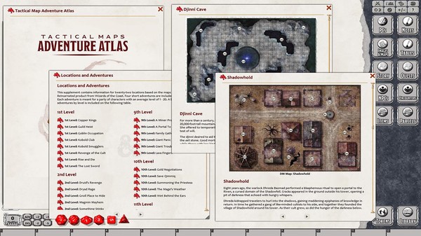 Скриншот из Fantasy Grounds - Dungeons & Dragons Tactical Maps: Adventure Atlas