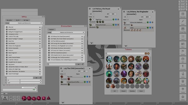 Скриншот из Fantasy Grounds - Masters and Minions (5E)