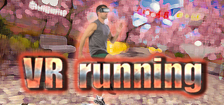 VR health care (running exercise): VR walking and running along beautiful seabeach and sakura forests cover art