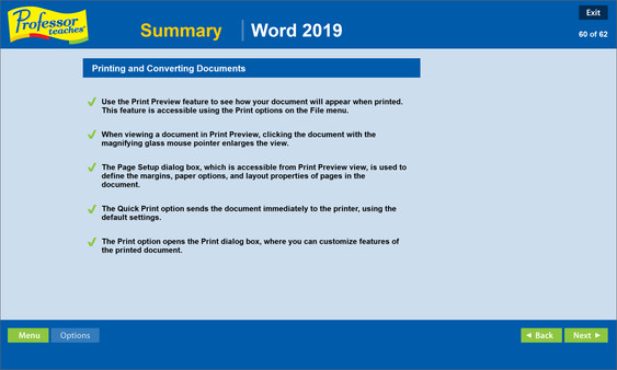 Professor Teaches Word 2019 game for Linux 1