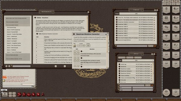 Скриншот из Fantasy Grounds - Dungeon Crawl Classics #67: Sailors on the Starless Sea (DCC)