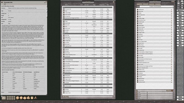 Скриншот из Fantasy Grounds - D&D Classics: Complete Wizard's Handbook (2E)