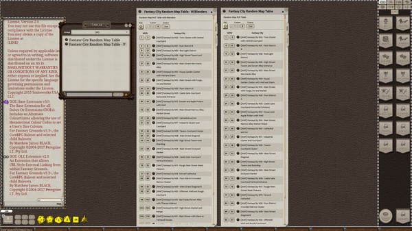 Скриншот из Fantasy Grounds - Meanders Map Pack: Fantasy City Nocturnal (Map Pack)