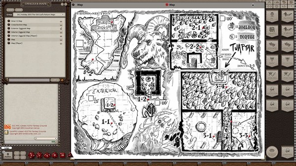 Скриншот из Fantasy Grounds - Dungeon Crawl Classics 2013 Holiday Module: The Old God's Return (DCC)