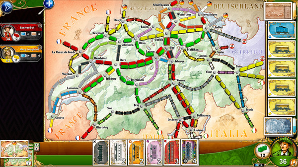 Скриншот из Ticket to Ride - Switzerland