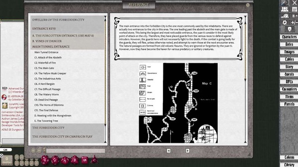Скриншот из Fantasy Grounds - D&D Classics: I1 Dwellers of the Forbidden City (2E)