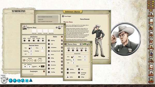 Скриншот из Fantasy Grounds - Stone and a Hard Place: The Tombstone Seven (Savage Worlds)