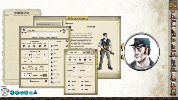 Скриншот из Fantasy Grounds - Stone and a Hard Place: The Tombstone Seven (Savage Worlds)