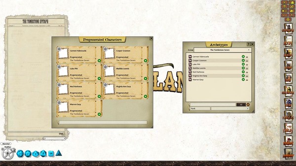 Скриншот из Fantasy Grounds - Stone and a Hard Place: The Tombstone Seven (Savage Worlds)