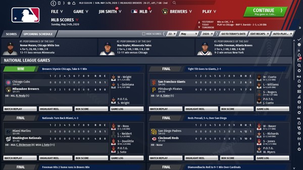 Скриншот из Out of the Park Baseball 21