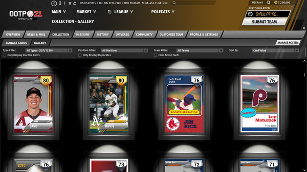 Скриншот из Out of the Park Baseball 21