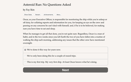 Asteroid Run: No Questions Asked for linux