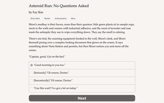 Asteroid Run: No Questions Askedfor windows and Linux 1