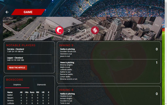 Astonishing Baseball 2019 game for Linux 1