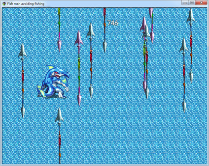 Fish man avoiding fishing game for Linux 1