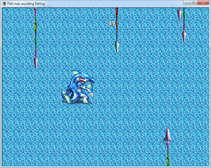 Скриншот из Fish man avoiding fishing Скриншот из Fish man avoiding fishing