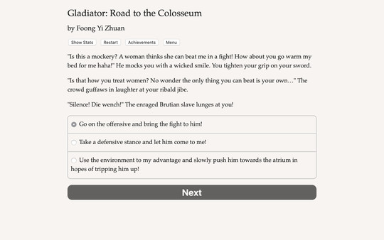 Gladiator: Road to the Colosseumfor windows and Linux 1