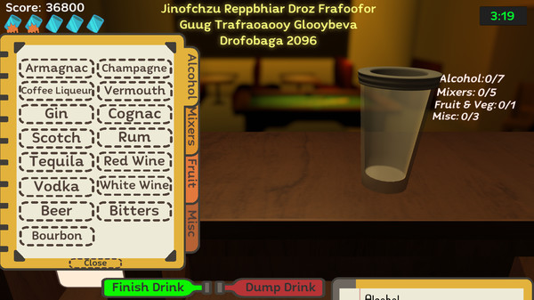 Uh Oh Bartenderfor windows and Linux 1