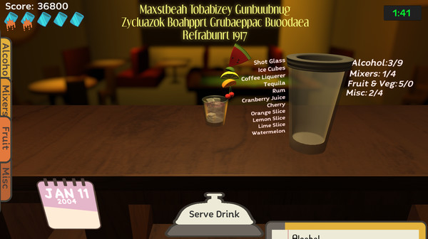Uh Oh Bartender game for Linux 1