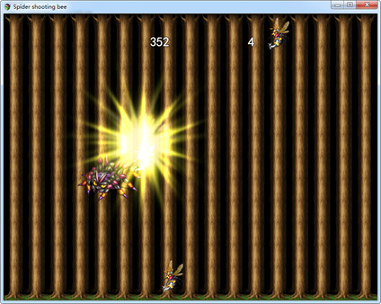 Spider shooting bee game for Linux 1