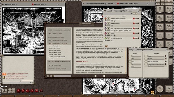 Скриншот из Fantasy Grounds - Dungeon Crawl Classics #69: The Emerald Enchanter (DCC)