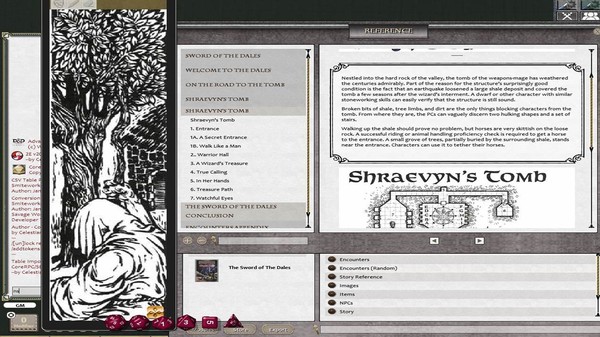 Скриншот из Fantasy Grounds - D&D Classics: The Sword of the Dales (2E)