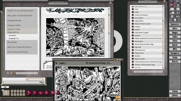Скриншот из Fantasy Grounds - D&D Classics: The Secret of Spiderhaunt (2e)