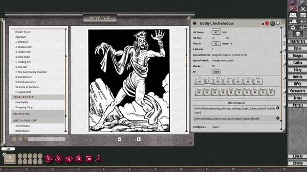 Скриншот из Fantasy Grounds - D&D Classics: The Secret of Spiderhaunt (2e)