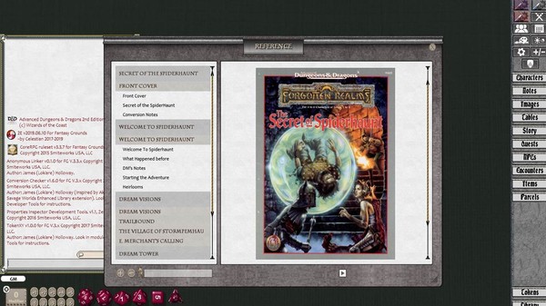 Скриншот из Fantasy Grounds - D&D Classics: The Secret of Spiderhaunt (2e)