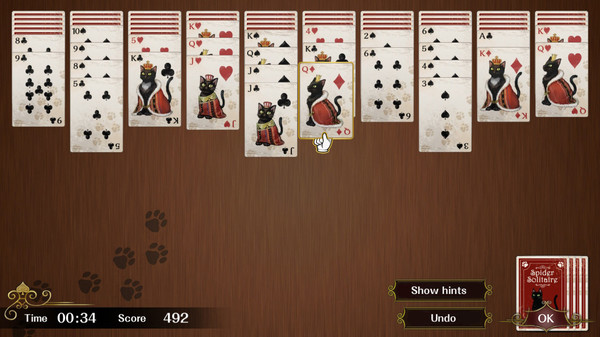 Spider Solitaire F game for Linux 1