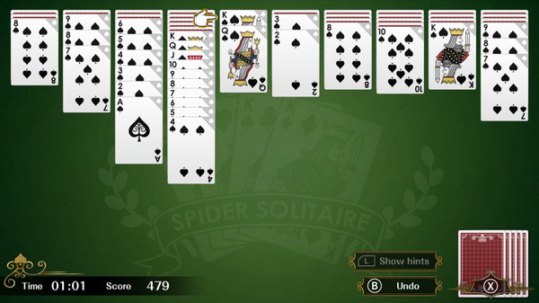蜘蛛纸牌F/Spider Solitaire F(键盘操作)