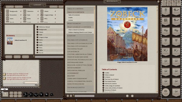 Скриншот из Fantasy Grounds - Zobeck Gazetteer (5E)