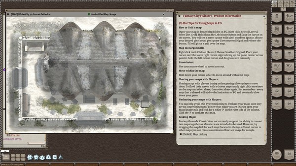 Скриншот из Fantasy Grounds - Meanders Map Pack: Fantasy City Winter (Map Pack)